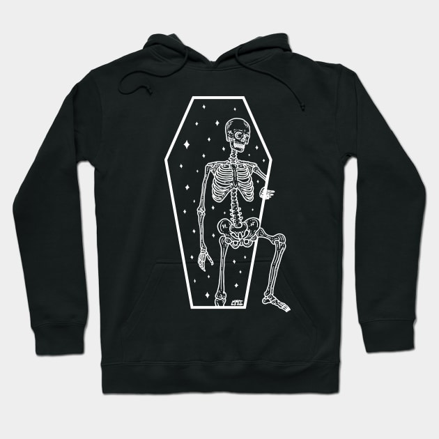 Skeleton Coffin Hoodie by CharlieWizzard